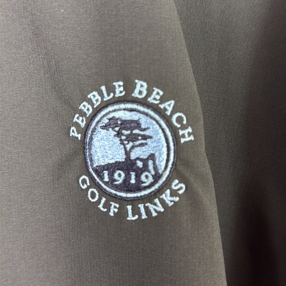 TEHAMA Blue Pebble Beach Golf Windbreaker Half-Zip Jacket Size XL - Picture 2 of 6